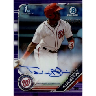 2019 Bowman Chrome Prospect Autographs Purple Refractors #CPATA Telmito Agustin
