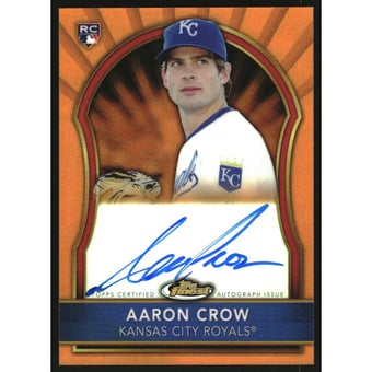 2011 Finest Rookie Autographs Orange Refractors #96 Aaron Crow