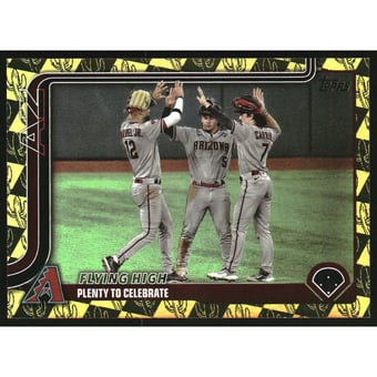 2025 Topps Spring Training Gold Foil #297 Flying High/Corbin Carroll/Alek Thomas/Lourdes Gurriel Jr.