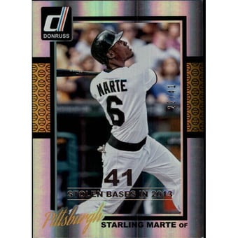 2014 Donruss Stat Line Season #182 Starling Marte/41