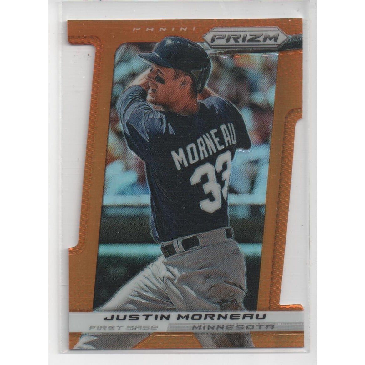 2013 Panini Prizm Prizms Orange Die-Cut #109 Justin Morneau. rookie card picture