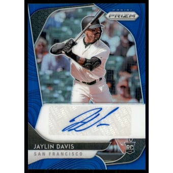 2020 Panini Prizm Rookie Autographs Prizms Blue #20 Jaylin Davis/99
