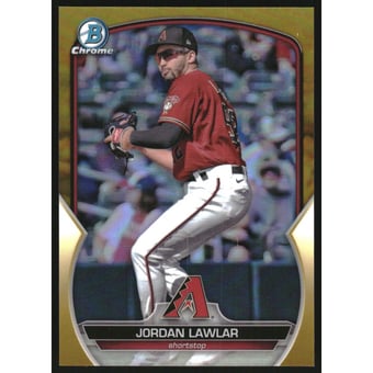2023 Bowman Chrome Prospects Gold Refractors #BCP247 Jordan Lawlar