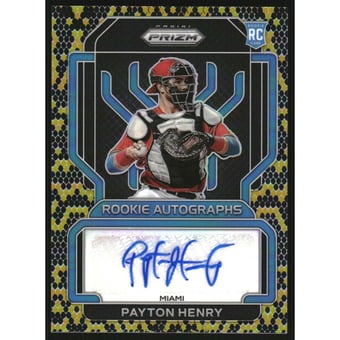 2022 Panini Prizm Rookie Autographs Prizms Snake Skin #76 Payton Henry