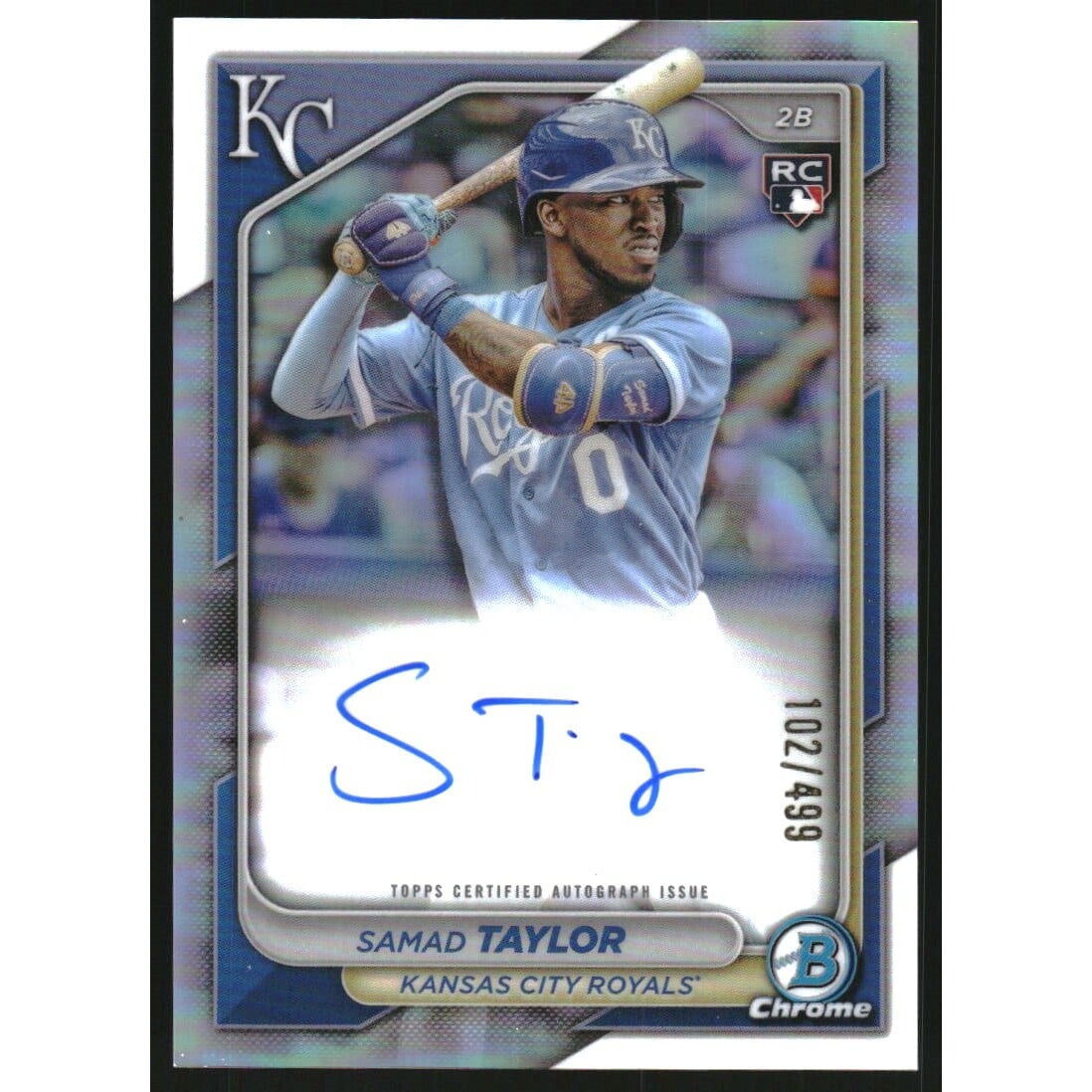 2024 Bowman Chrome Rookie Autographs Refractors #CRAST Samad Taylor. rookie card picture