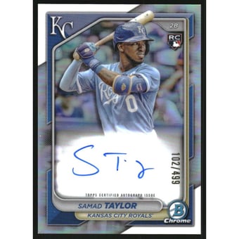 2024 Bowman Chrome Rookie Autographs Refractors #CRAST Samad Taylor
