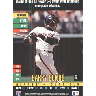 1995 Donruss Top of the Order #349 Barry Bonds R