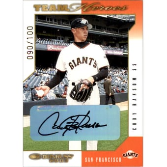2003 Donruss Team Heroes Autographs #431 Cody Ransom/100