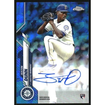 2020 Topps Chrome Update Sapphire Rookie Autographs #RAJD Justin Dunn
