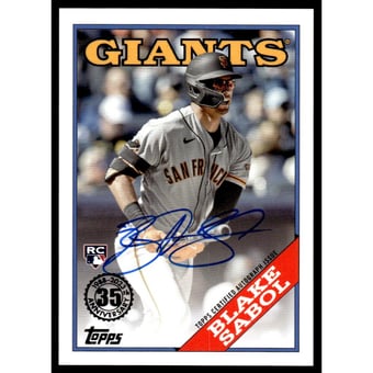2023 Topps Update '88 Topps Baseball Autographs #88BAUBSA Blake Sabol