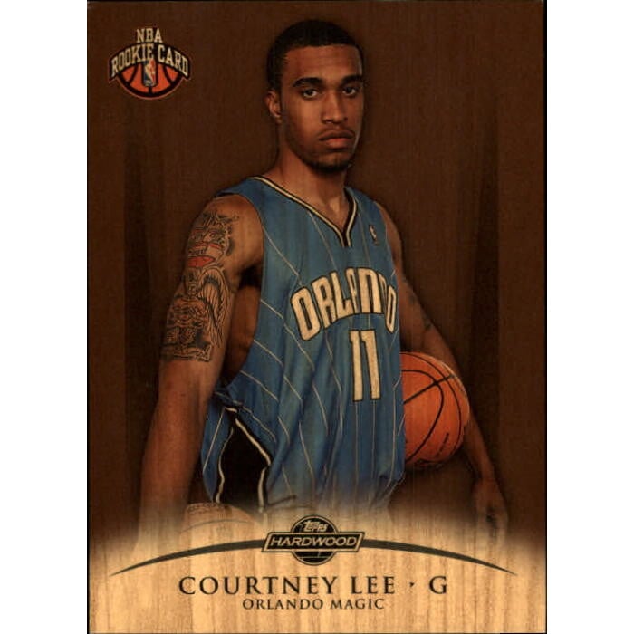 2008-09 Topps Hardwood Mahogany #120B Courtney Lee Face Left. rookie card picture