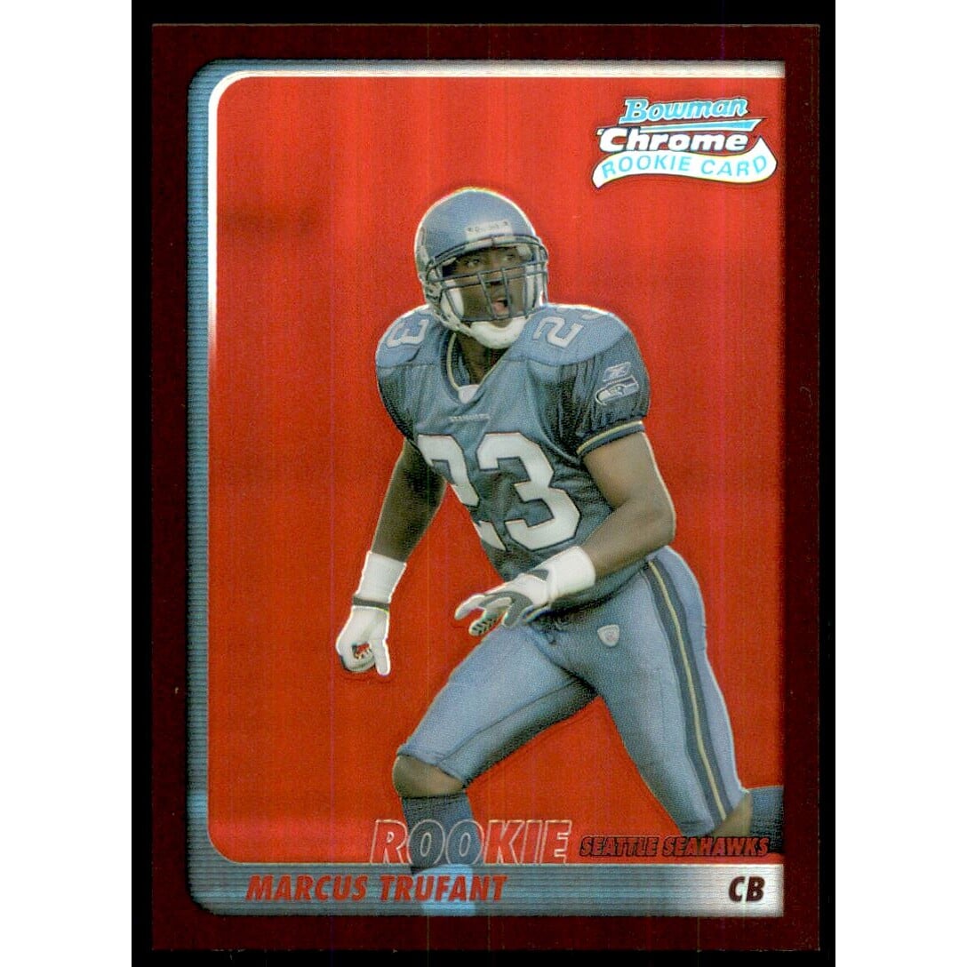 2003 Bowman Chrome Red Refractors #127 Marcus Trufant. rookie card picture
