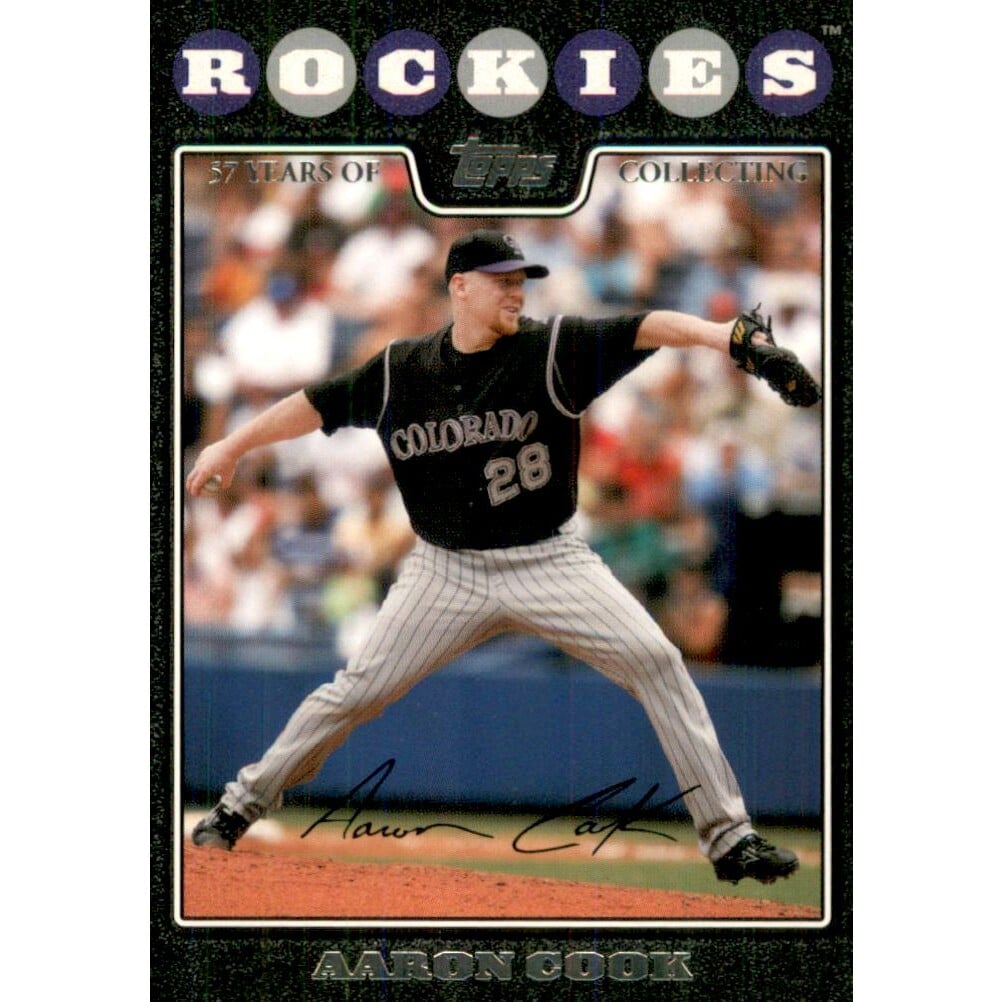 2008 Topps Black #34 Aaron Cook. rookie card picture