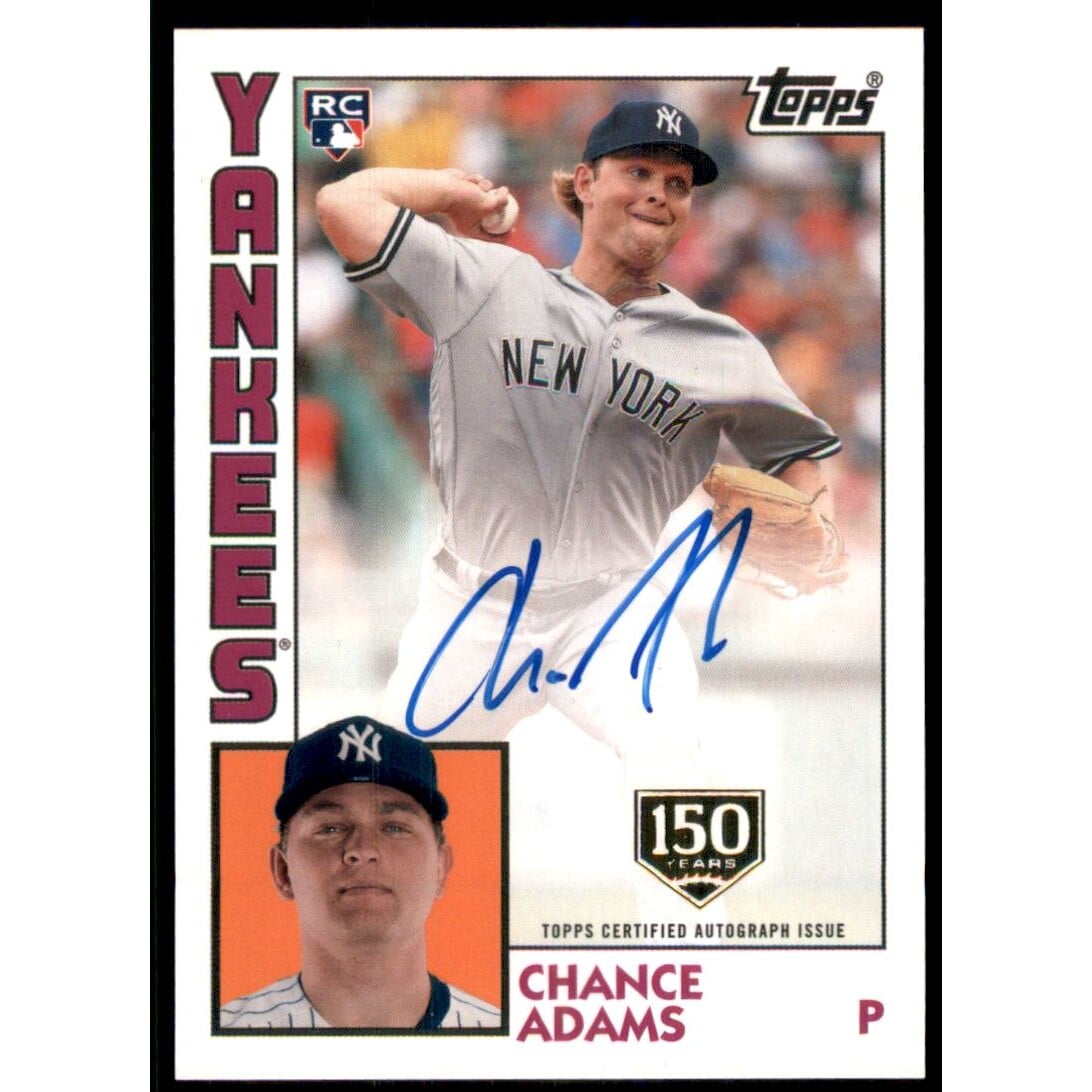 2019 Topps '84 Topps Autographs 150th Anniversary #84ACA Chance Adams. rookie card picture