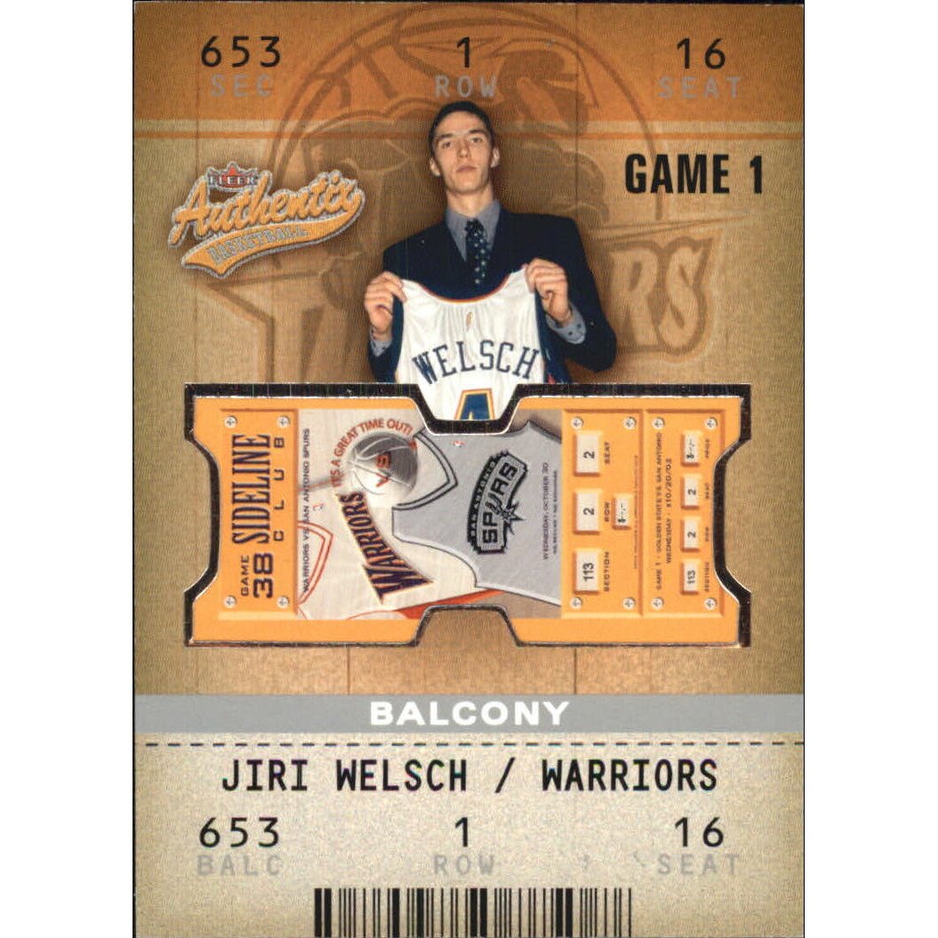 2002-03 Fleer Authentix Balcony #117 Jiri Welsch. rookie card picture