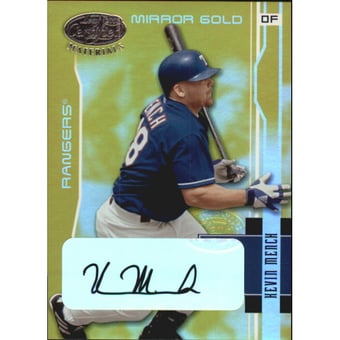 2003 Leaf Certified Materials Mirror Gold Autographs #190 Kevin Mench/25