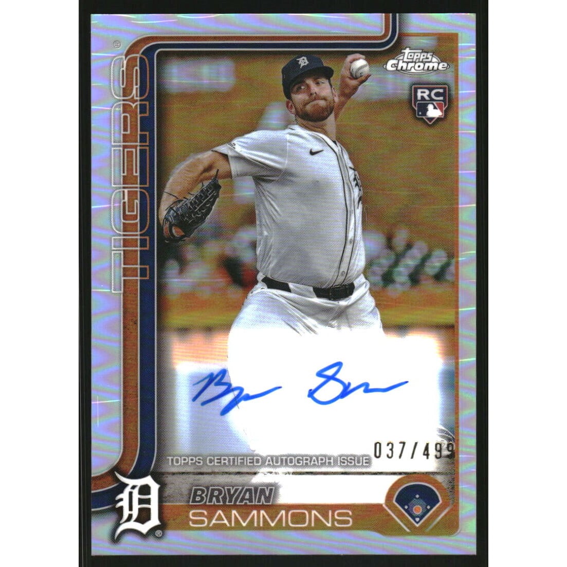 2025 Topps Chrome Rookie Autographs Refractors #RABSA Bryan Sammons. rookie card picture