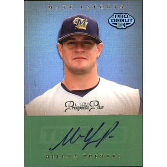 2007 TRISTAR Prospects Plus Green #64 Matt LaPorta AU