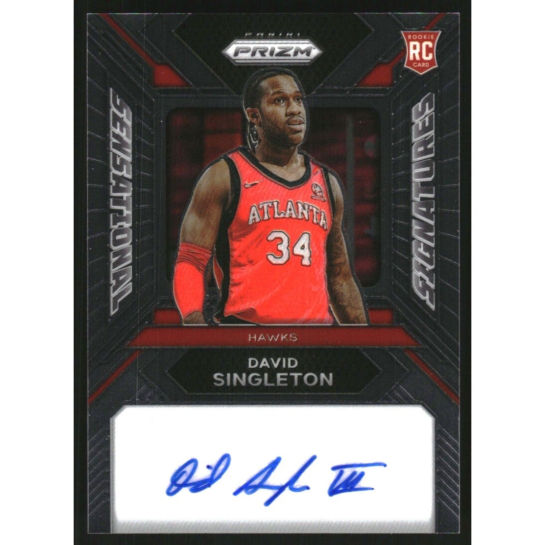 2023-24 Panini Prizm Sensational Signatures #17 David Singleton. rookie card picture