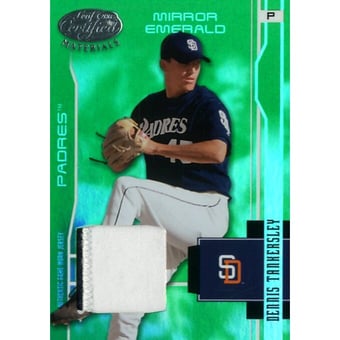 2003 Leaf Certified Materials Mirror Emerald Materials #159 Dennis Tankersley Jsy