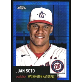 2022 Topps Chrome Platinum Anniversary Blue Prism Refractors #300 Juan Soto