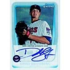 2011 Bowman Chrome Prospect Autographs Refractors #BCP158 David Bromberg. rookie card picture