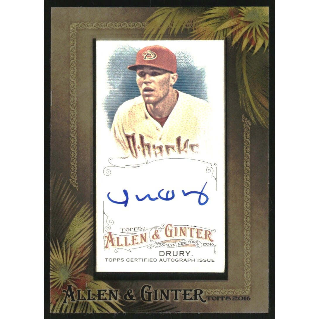 2016 Topps Allen and Ginter Framed Mini Autographs #AGABD Brandon Drury. rookie card picture