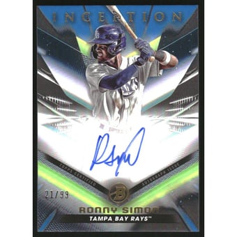 2023 Bowman Inception Autographs Blue Foil #BPARS Ronny Simon