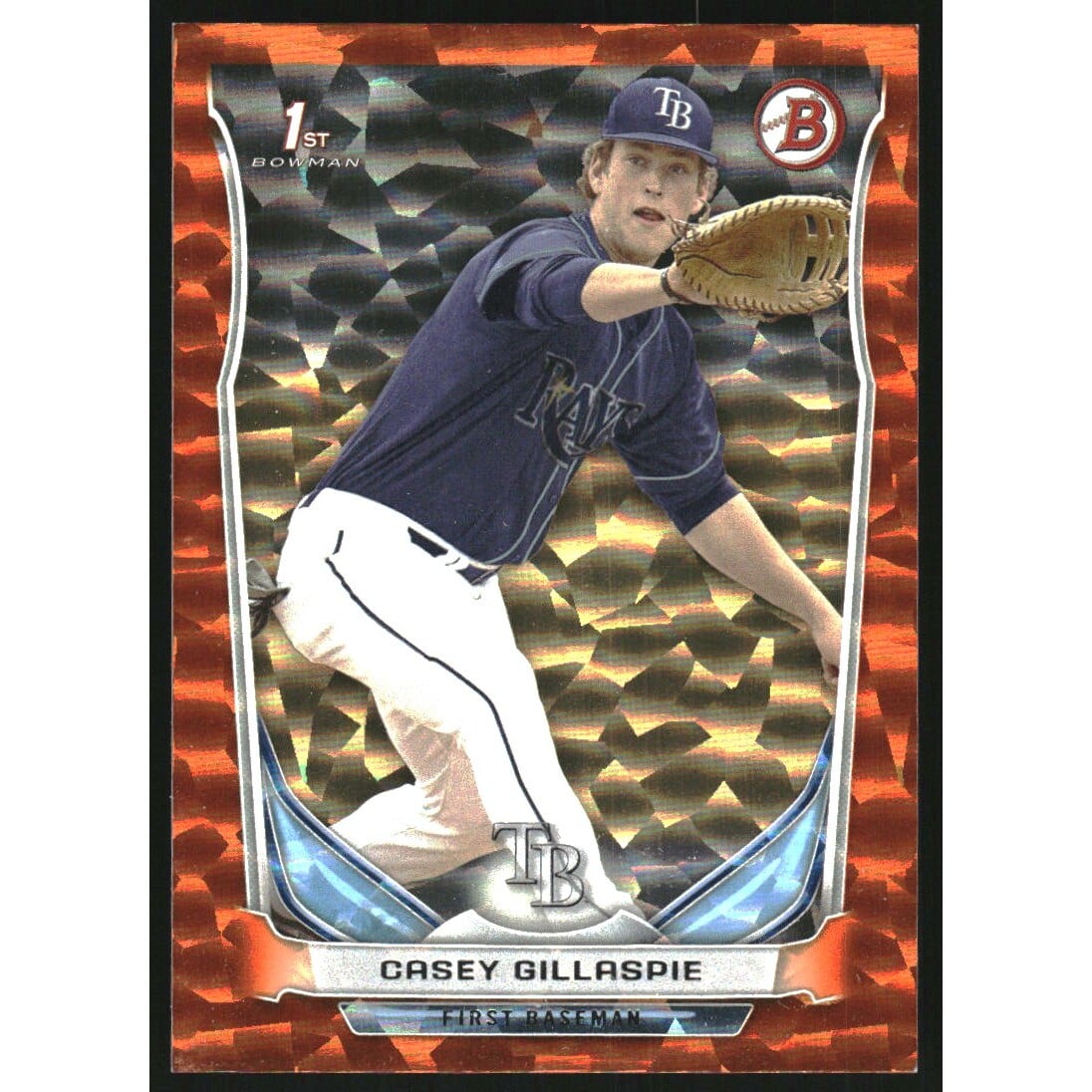 2014 Bowman Draft Orange Ice #DP16 Casey Gillaspie. rookie card picture