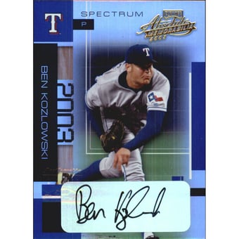 2003 Absolute Memorabilia Spectrum Signatures #150 Ben Kozlowski/100