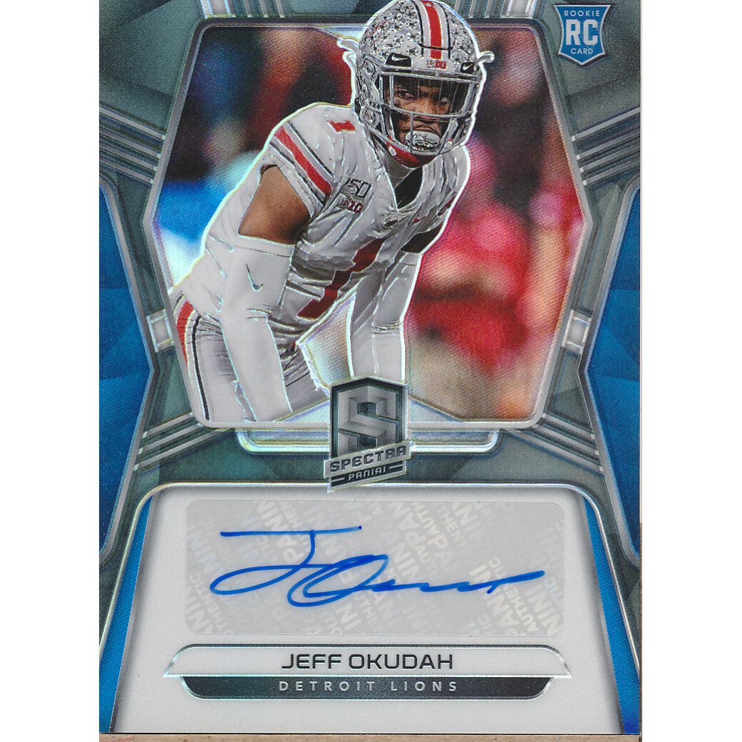 2020 Panini Spectra Rookie Autographs #2 Jeff Okudah/199. rookie card picture