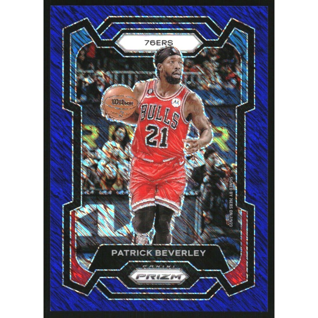 2023-24 Panini Prizm Prizms Blue Shimmer FOTL #268 Patrick Beverley. rookie card picture