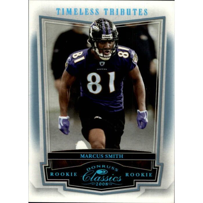 2008 Donruss Classics Timeless Tributes Platinum #242 Marcus Smith. rookie card picture