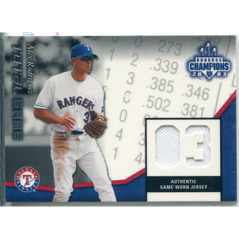 2003 Donruss Champions Total Game Materials #14 Alex Rodriguez Jsy/200