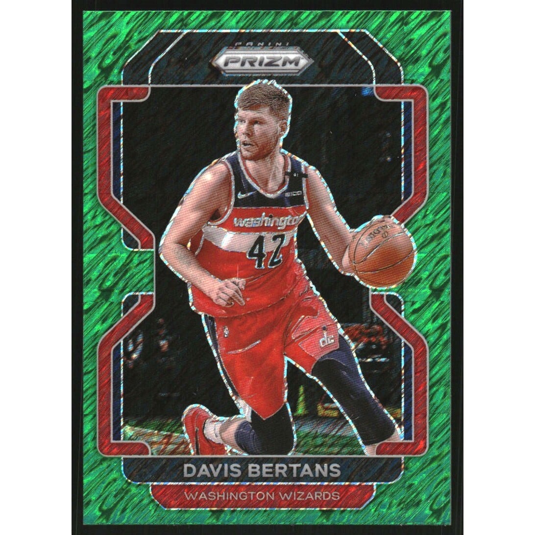 2021-22 Panini Prizm Prizms Green Shimmer #23 Davis Bertans. rookie card picture