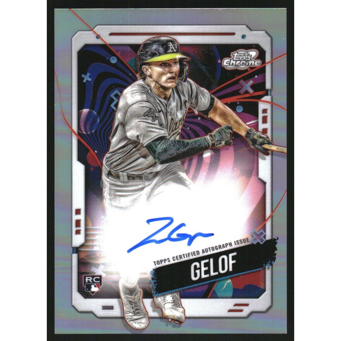 2024 Topps Cosmic Chrome Autographs #CCAZG Zack Gelof. rookie card picture