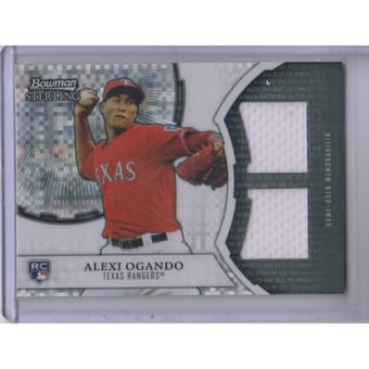 2011 Bowman Sterling Rookie Dual Relic X-Fractors #AO Alexi Ogando