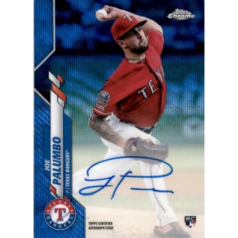 2020 Topps Chrome Rookie Autographs Blue Wave Refractors #RAJPO Joe Palumbo