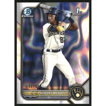 2022 Bowman Chrome Prospects Lava Refractors #BCP88 Hendry Mendez