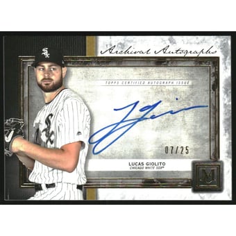 2020 Topps Museum Collection Archival Autographs Gold #AALG Lucas Giolito