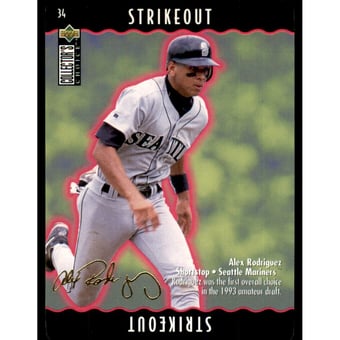 1996 Collector's Choice You Make the Play Gold Signature #34A Alex Rodriguez