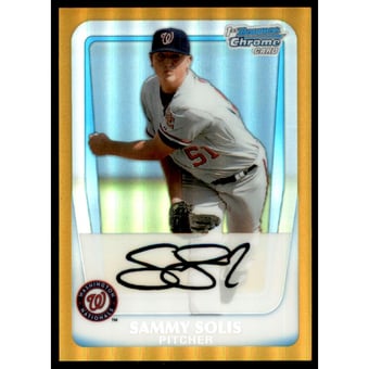 2011 Bowman Chrome Prospects Gold Refractors #BCP106 Sammy Solis