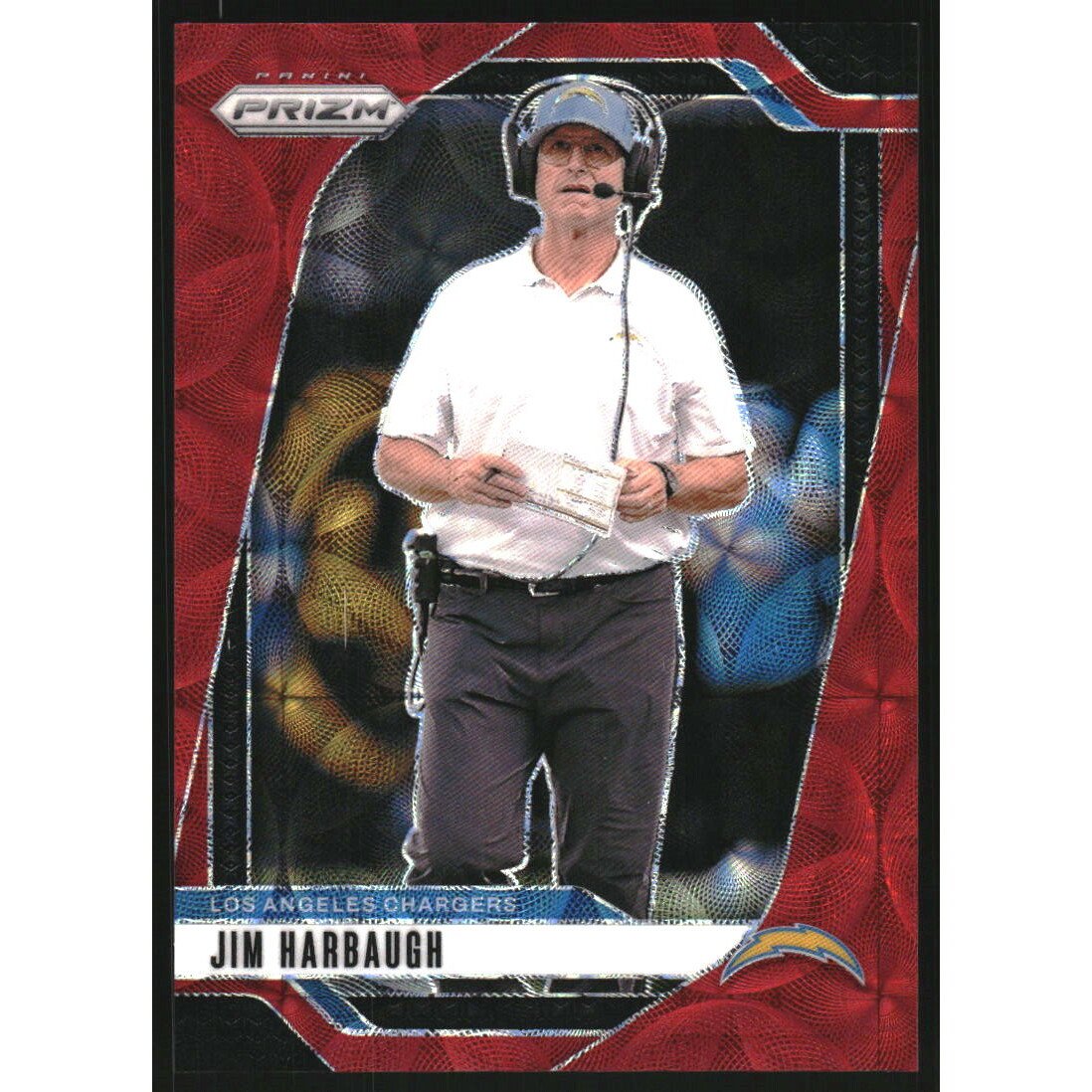 2024 Panini Prizm Prizms Choice Red #163 Jim Harbaugh. rookie card picture