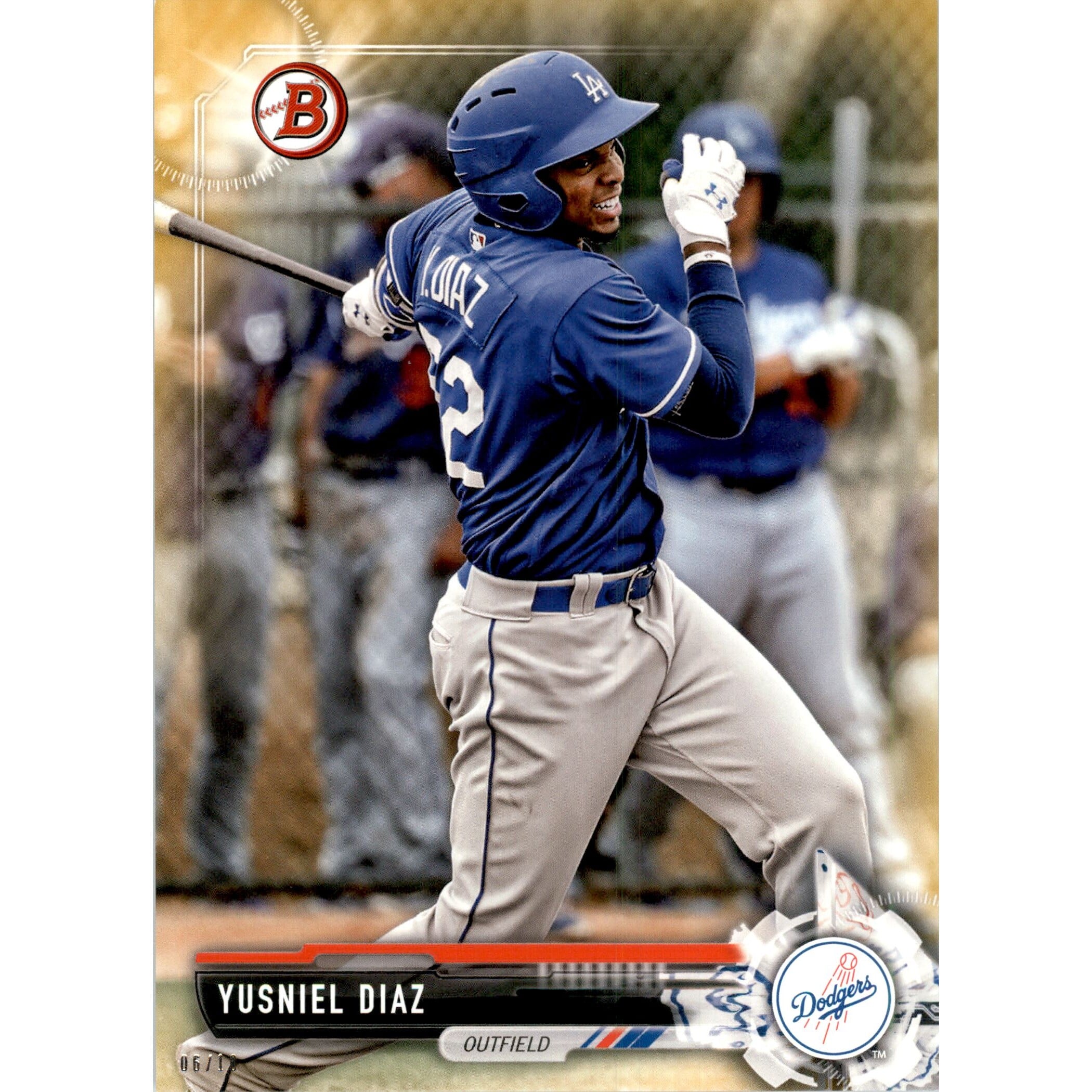 2017 Bowman Draft 5x7 Gold #BD151 Yusniel Diaz. rookie card picture
