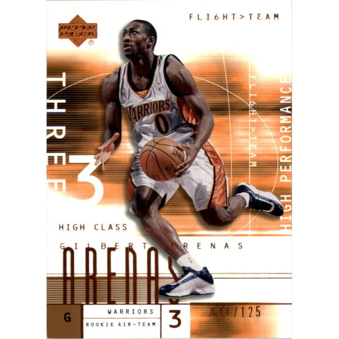 2001-02 Upper Deck Flight Team Copper #119 Gilbert Arenas. rookie card picture