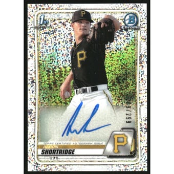 2020 Bowman Chrome Prospect Autographs Speckle Refractors #CPAASH Aaron Shortridge