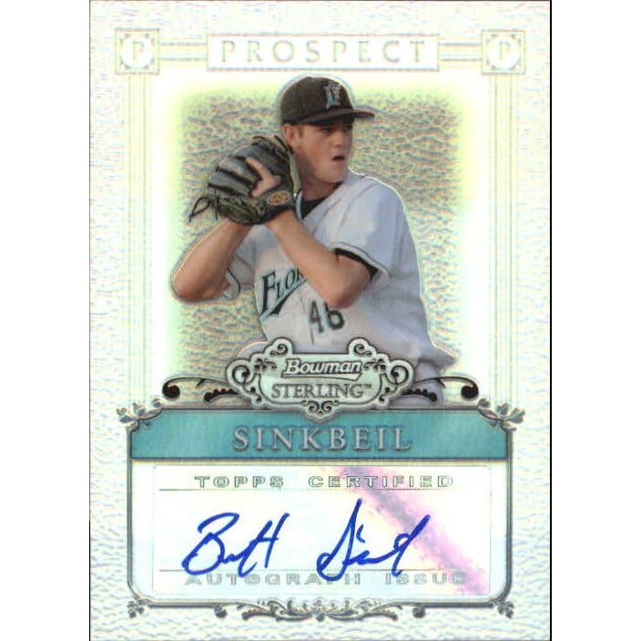 2006 Bowman Sterling Prospects Refractors #BSI Brett Sinkbeil AU. rookie card picture