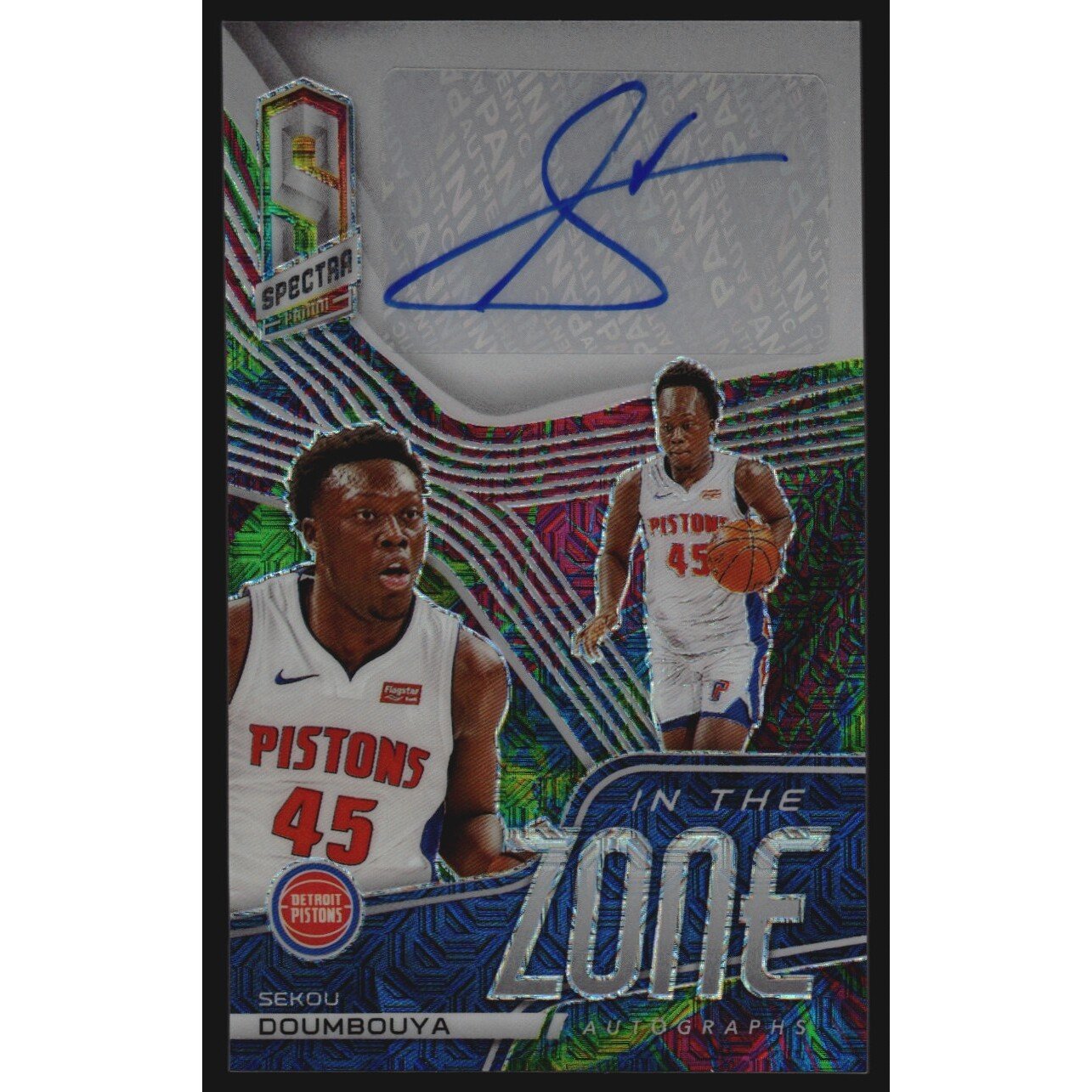 2020-21 Panini Spectra In The Zone Autographs Meta #7 Sekou Doumbouya/25. rookie card picture