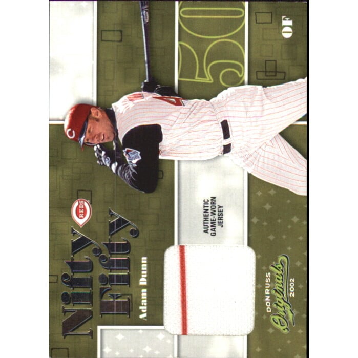 2002 Donruss Originals Nifty Fifty Jerseys #36 Adam Dunn. rookie card picture