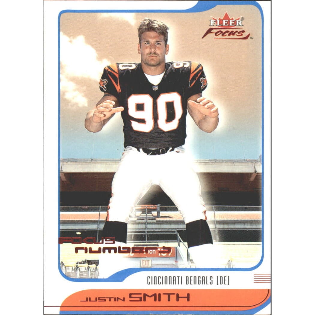 2001 Fleer Focus Numbers #220 Justin Smith/97. rookie card picture